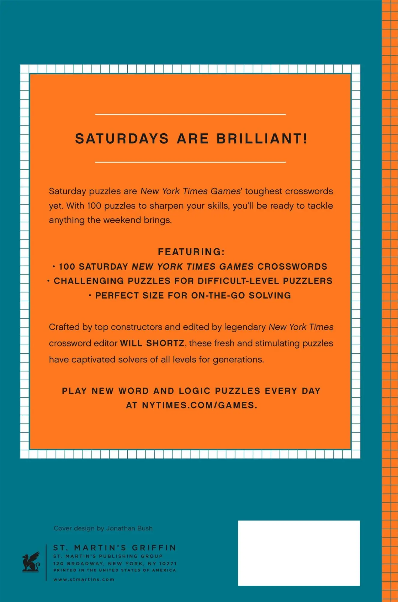 Rückseite: 9781250352057 | New York Times Games The Best Saturday Crosswords | 100 Hard Puzzl