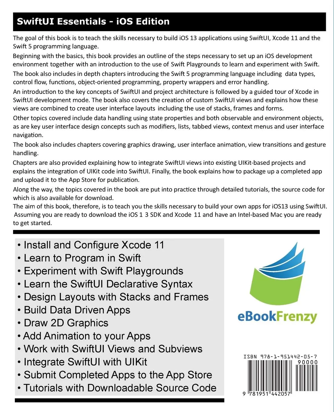 Rückseite: 9781951442057 | SwiftUI Essentials - iOS Edition | Neil Smyth | Taschenbuch | Englisch
