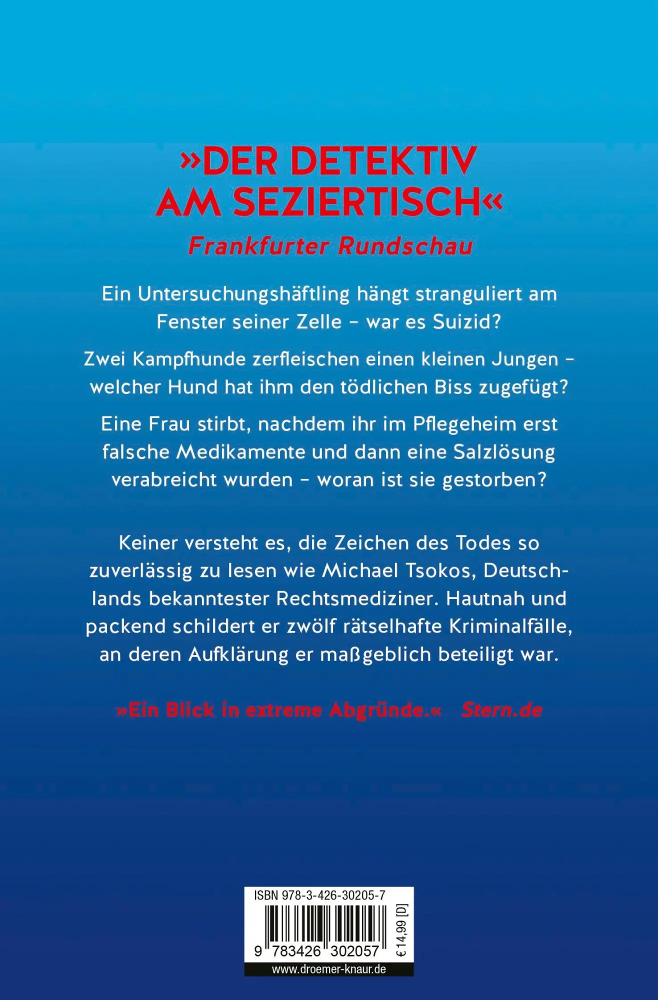 Rückseite: 9783426302057 | Die Zeichen des Todes | Michael Tsokos | Taschenbuch | 352 S. | 2019