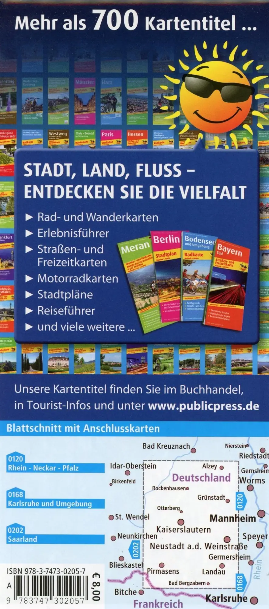 Bild: 9783747302057 | Pfalz, Kaiserslautern - Bad Dürkheim, Pirmasens 1 : 100.000 | Radkarte