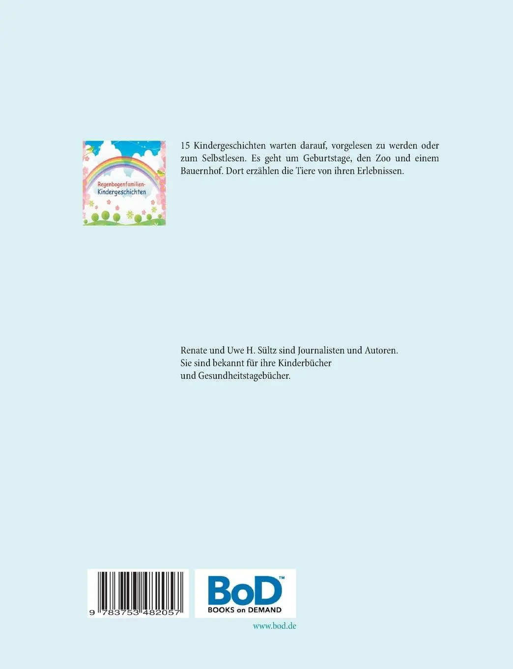 Rückseite: 9783753482057 | Regenbogen-Familien-Geschichten für Kinder | Renate Sültz (u. a.)