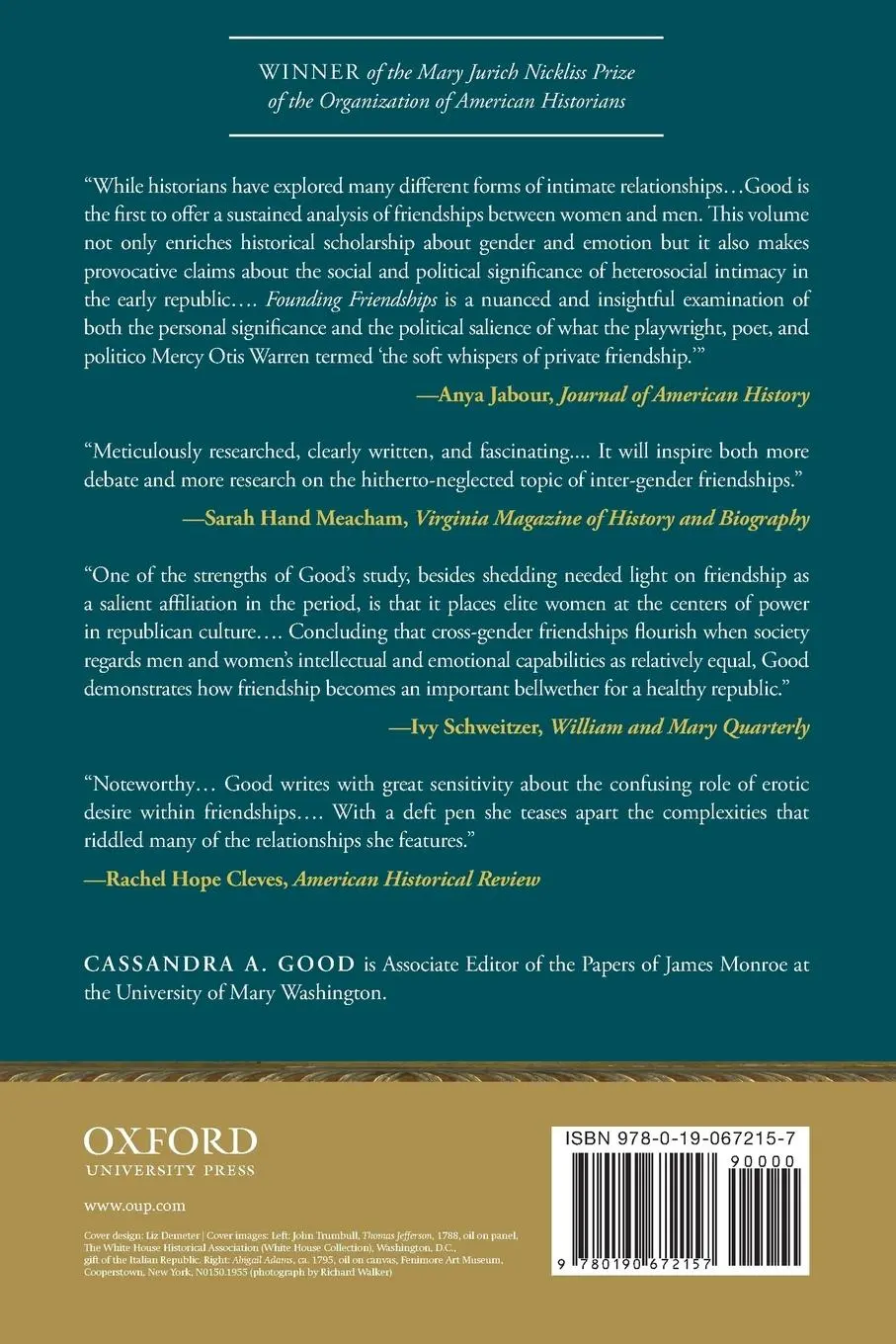 Rückseite: 9780190672157 | Founding Friendships | Cassandra A Good | Taschenbuch | Englisch