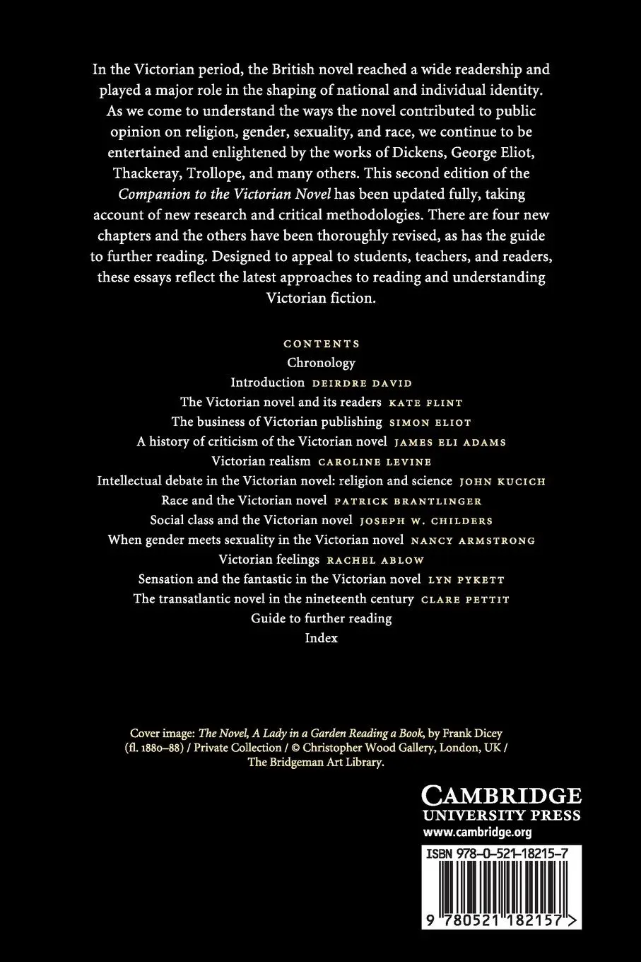 Rückseite: 9780521182157 | The Cambridge Companion to the Victorian Novel | Deirdre David | Buch