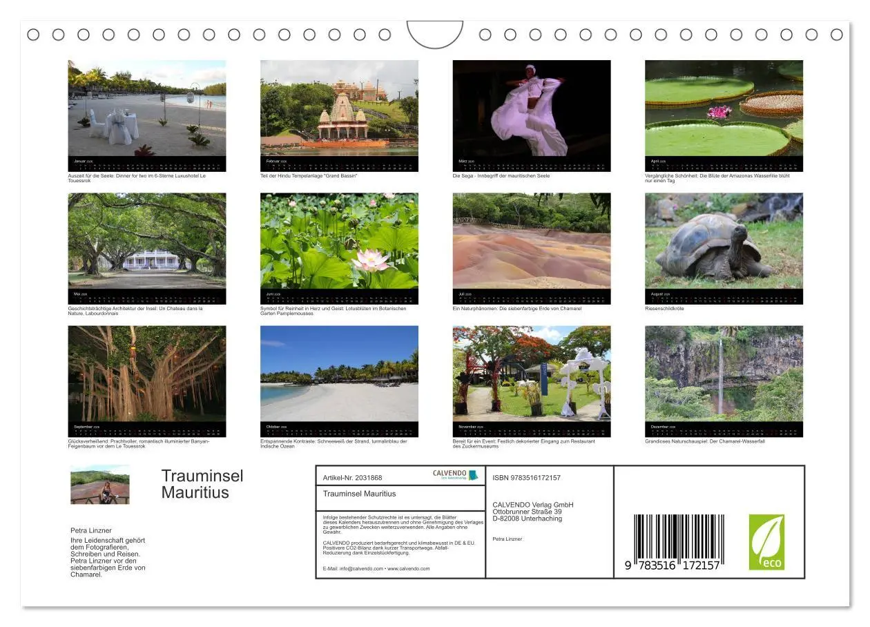 Bild: 9783516172157 | Trauminsel Mauritius (Wandkalender 2026 DIN A4 quer), CALVENDO...