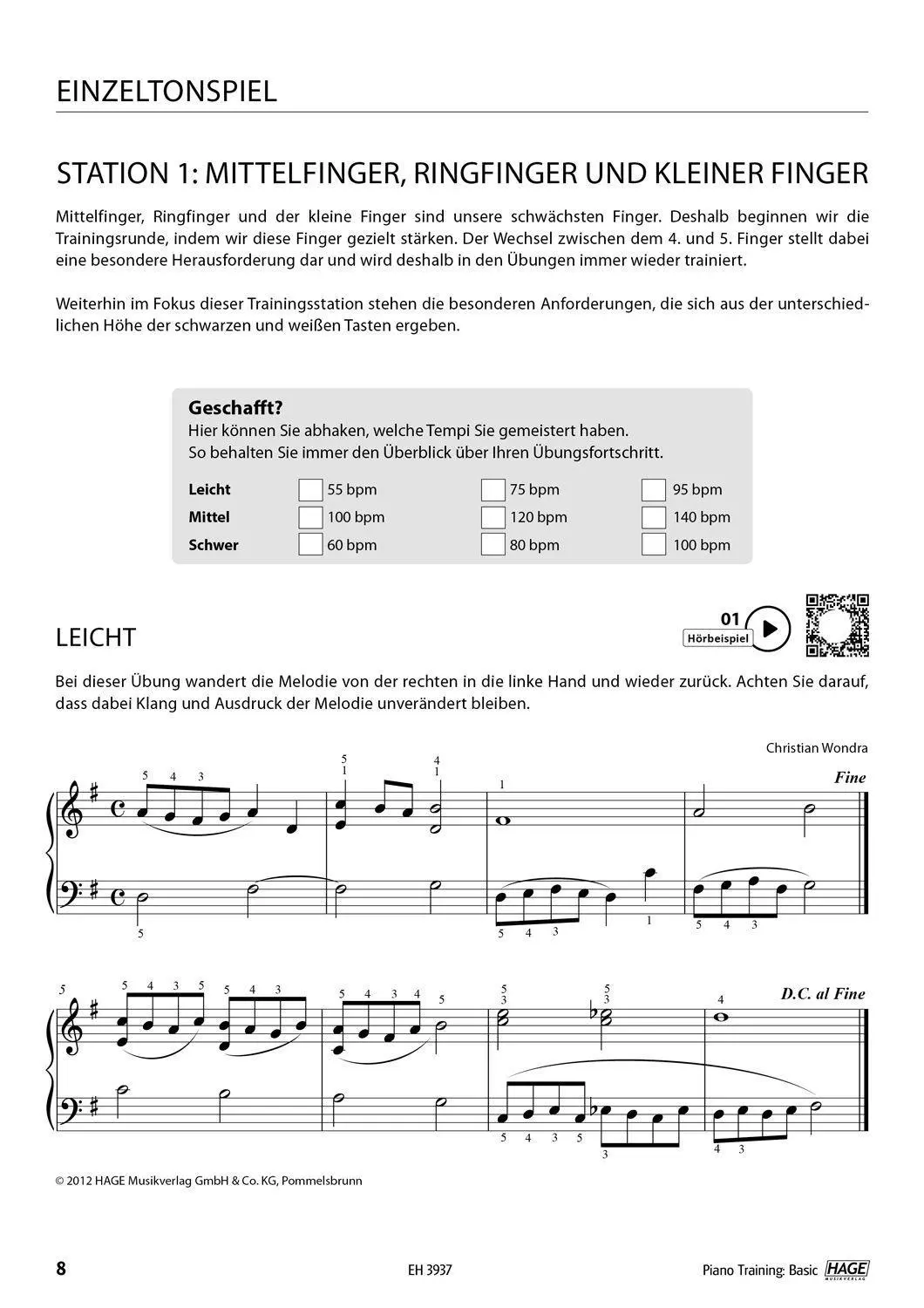 Bild: 9783866262157 | Piano Training Basic (mit CD) | Christian Wondra | Broschüre | 52 S.
