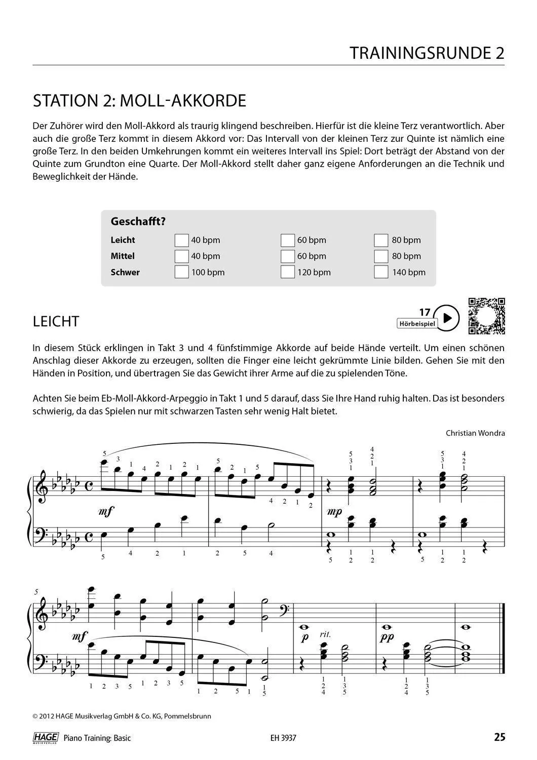 Bild: 9783866262157 | Piano Training Basic (mit CD) | Christian Wondra | Broschüre | 52 S.