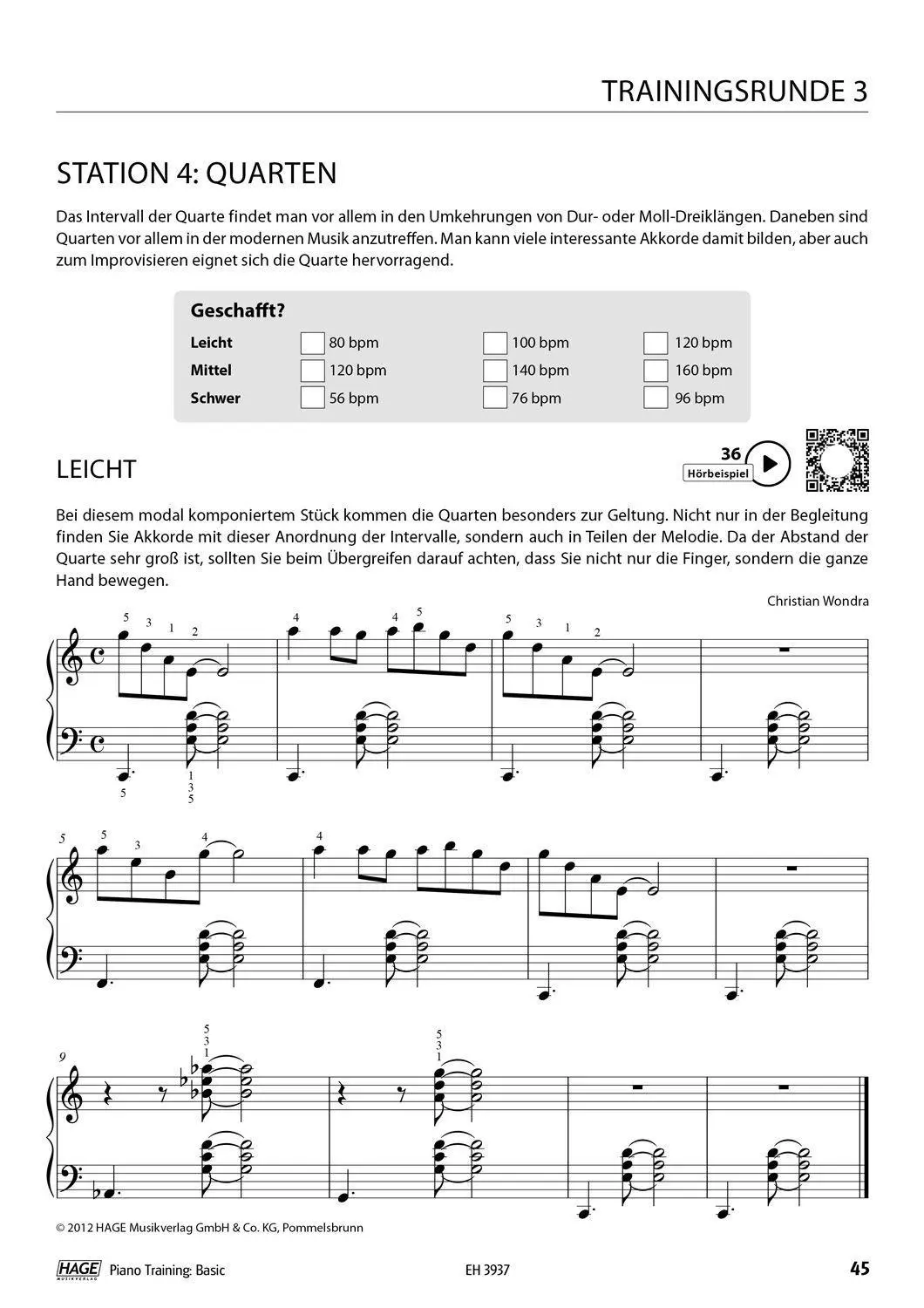 Bild: 9783866262157 | Piano Training Basic (mit CD) | Christian Wondra | Broschüre | 52 S.