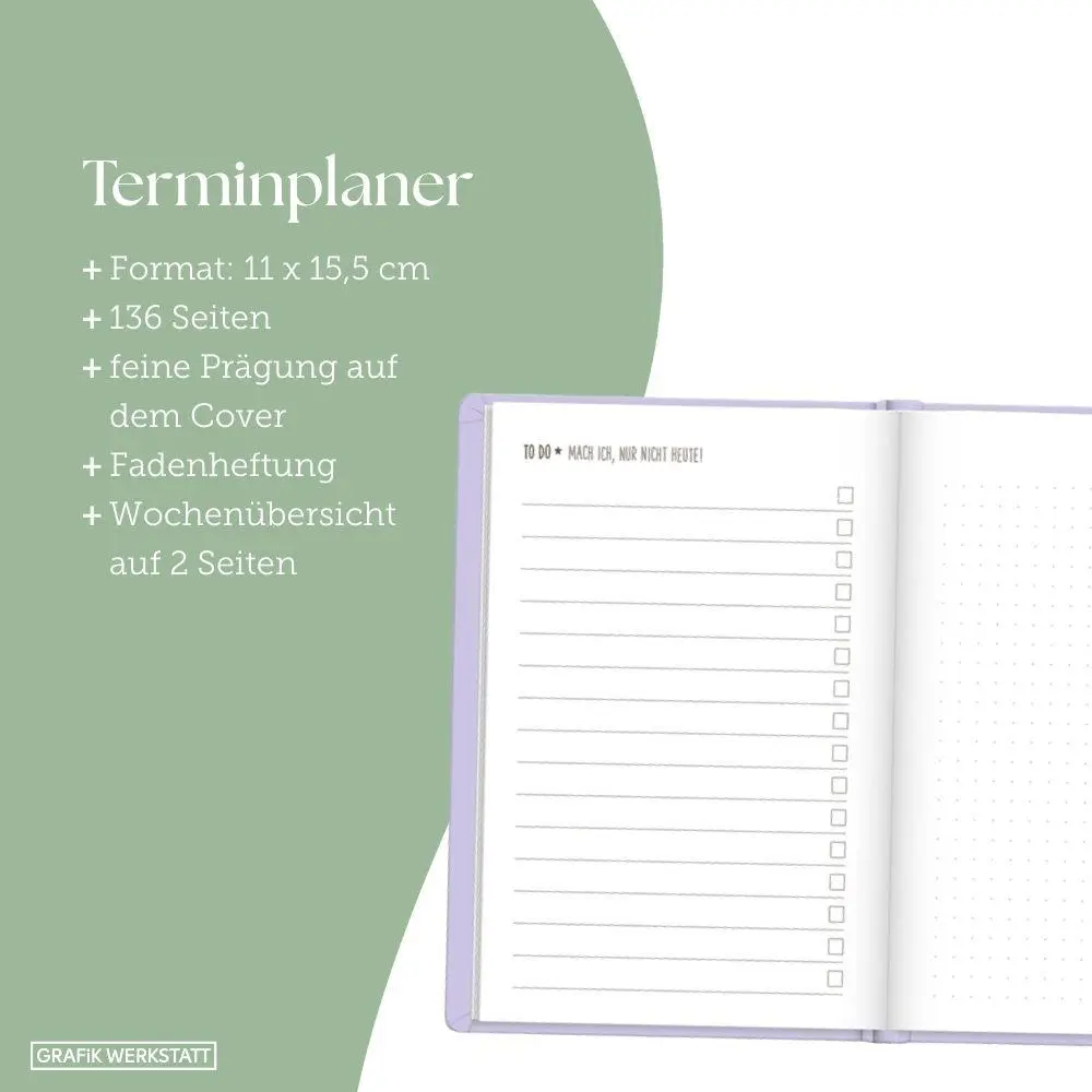 Bild: 9783986362157 | Terminplaner Lederlook 2027 Schwarz | Terminplaner Lederlook A6 | Buch