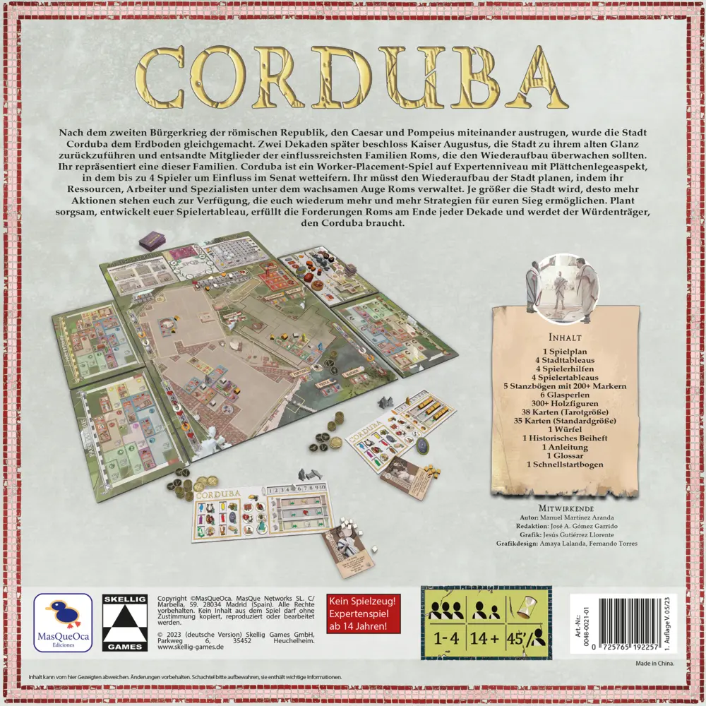 Bild: 725765192257 | Corduba (Spiel) | Manuel Martinez Aranda | Spiel | In Karton | Deutsch