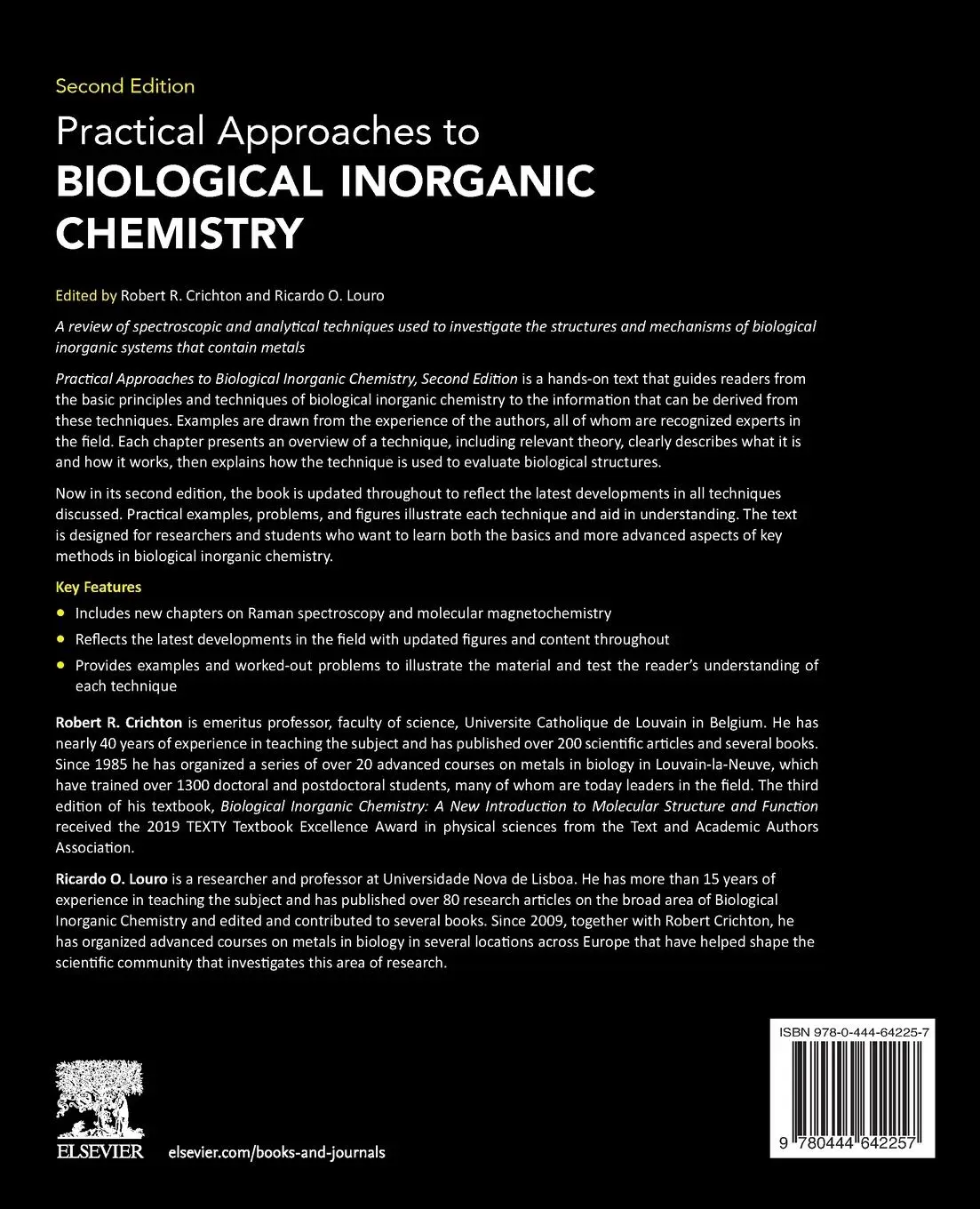 Rückseite: 9780444642257 | Practical Approaches to Biological Inorganic Chemistry | Taschenbuch