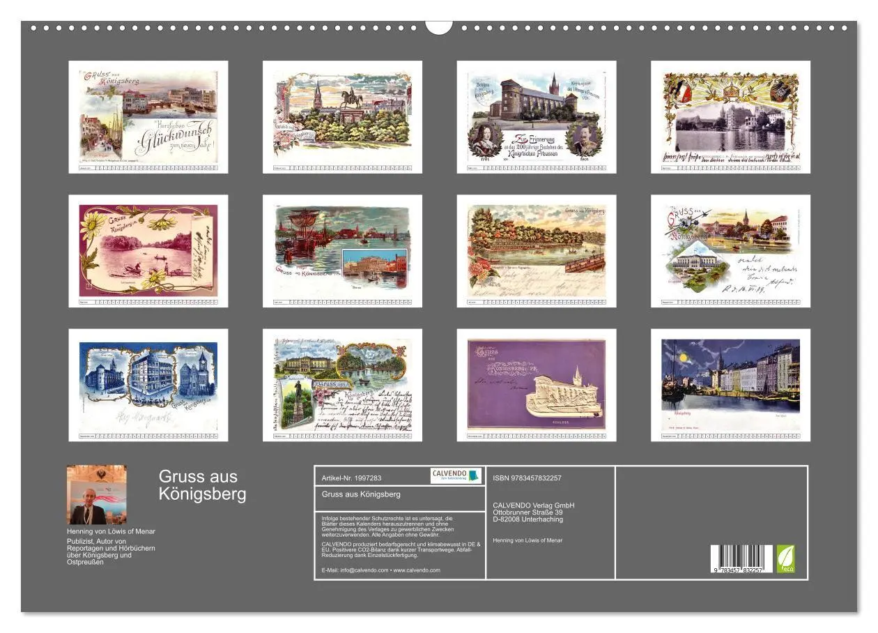 Bild: 9783457832257 | Gruss aus Königsberg (Wandkalender 2026 DIN A2 quer), CALVENDO...