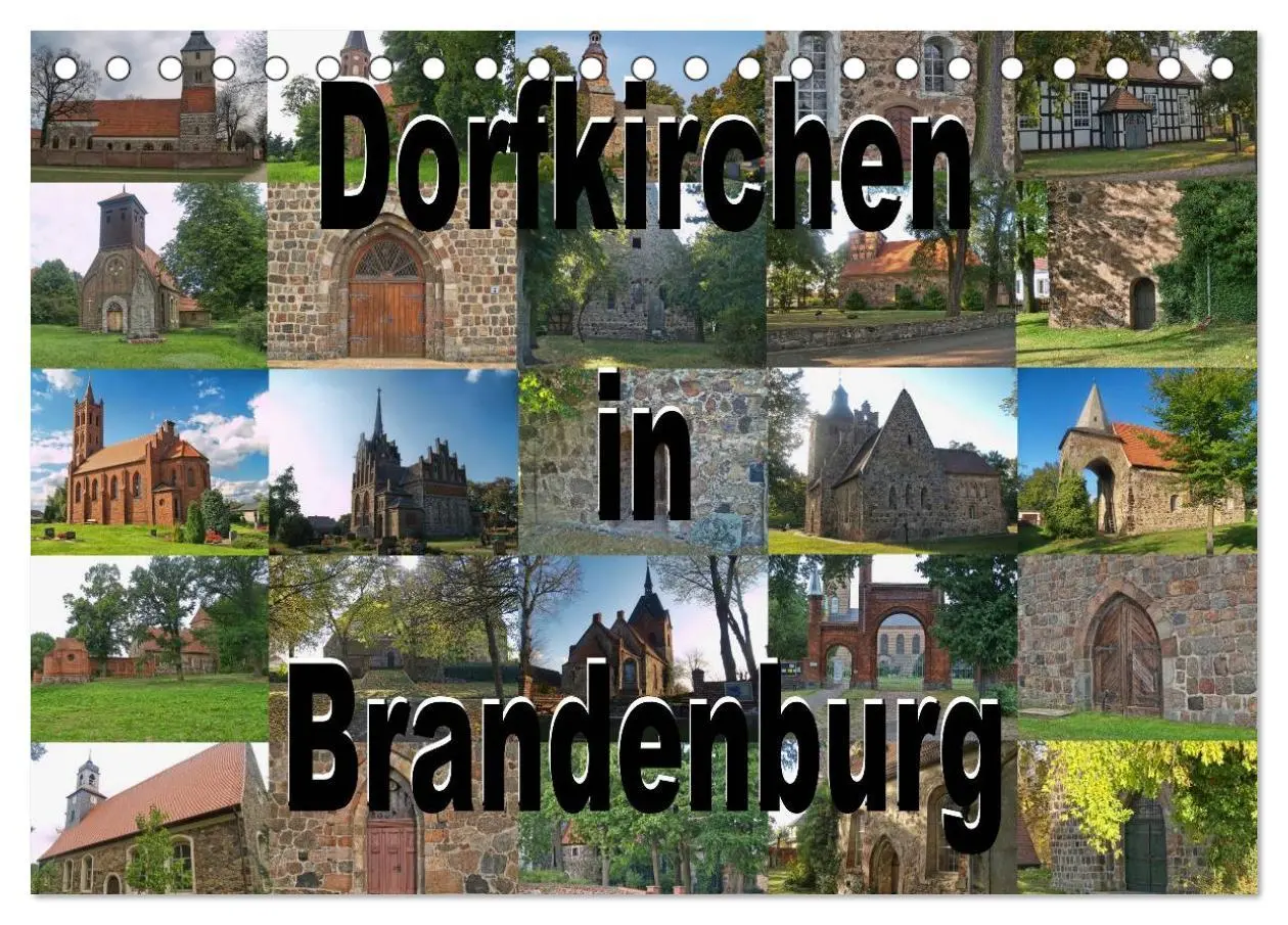 Cover: 9783516162257 | Dorfkirchen in Brandenburg (Tischkalender 2026 DIN A5 quer),...