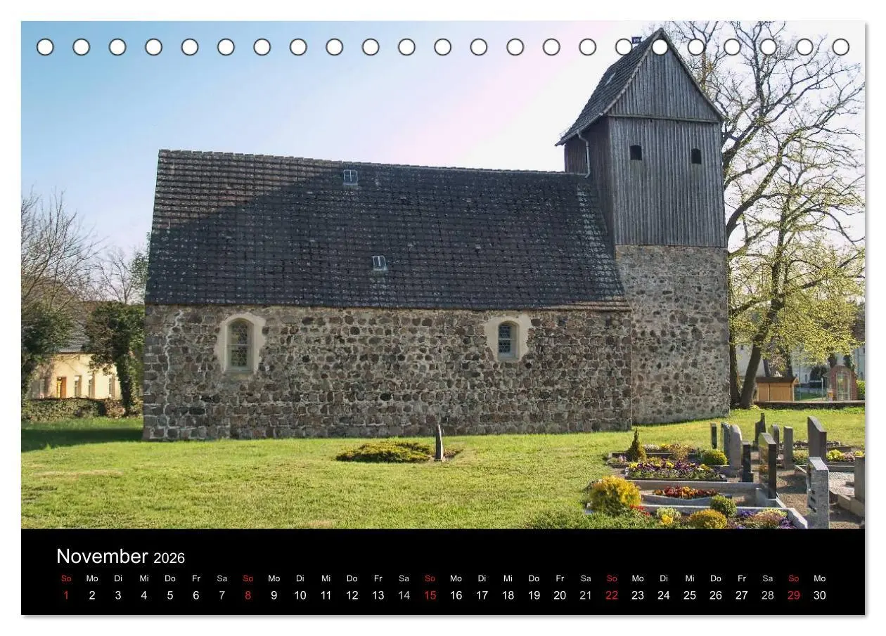 Bild: 9783516162257 | Dorfkirchen in Brandenburg (Tischkalender 2026 DIN A5 quer),...
