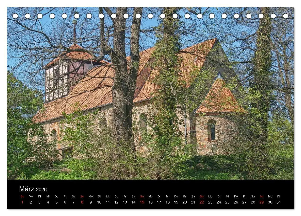 Bild: 9783516162257 | Dorfkirchen in Brandenburg (Tischkalender 2026 DIN A5 quer),...