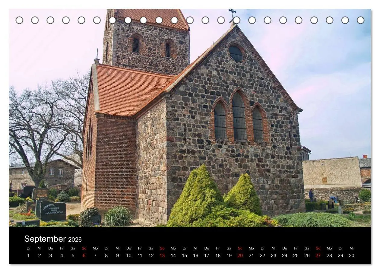 Bild: 9783516162257 | Dorfkirchen in Brandenburg (Tischkalender 2026 DIN A5 quer),...