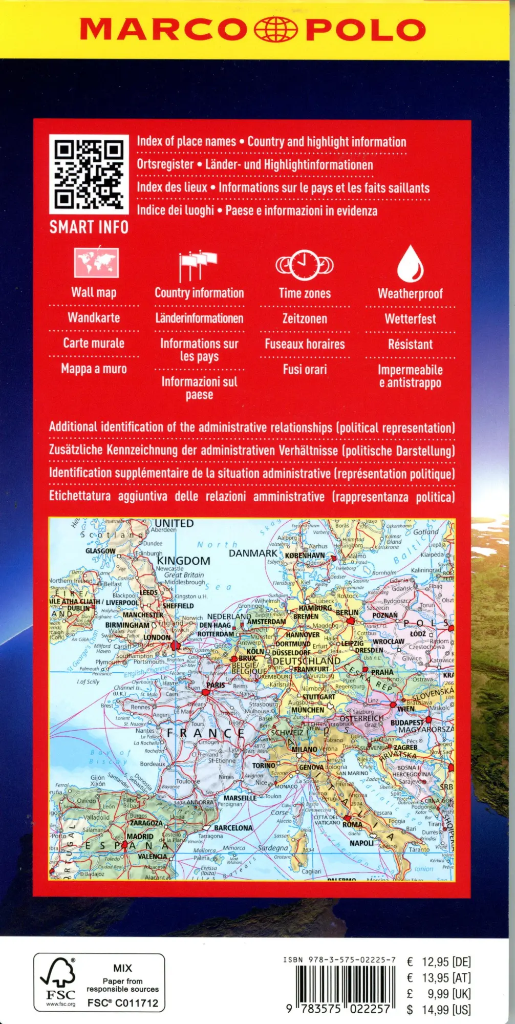 Bild: 9783575022257 | MARCO POLO Reisekarte Die Welt 1:30 Mio. | (Land-)Karte | Deutsch
