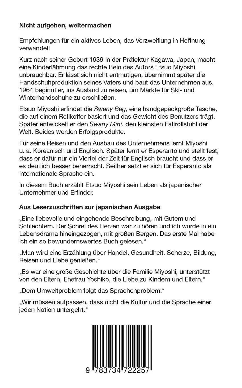 Rückseite: 9783734722257 | Meine Kinderlähmung öffnete die Tür zu anhaltendem Frieden | Miyoshi