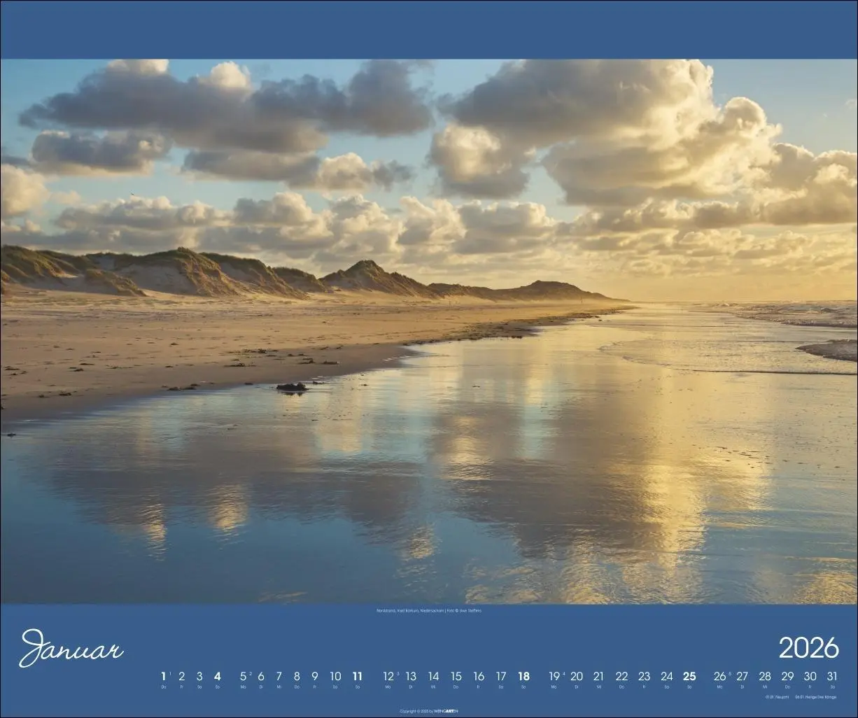 Bild: 9783839902257 | Nordsee Kalender 2026 | Uwe Steffens | Kalender | Spiralbindung | 2026