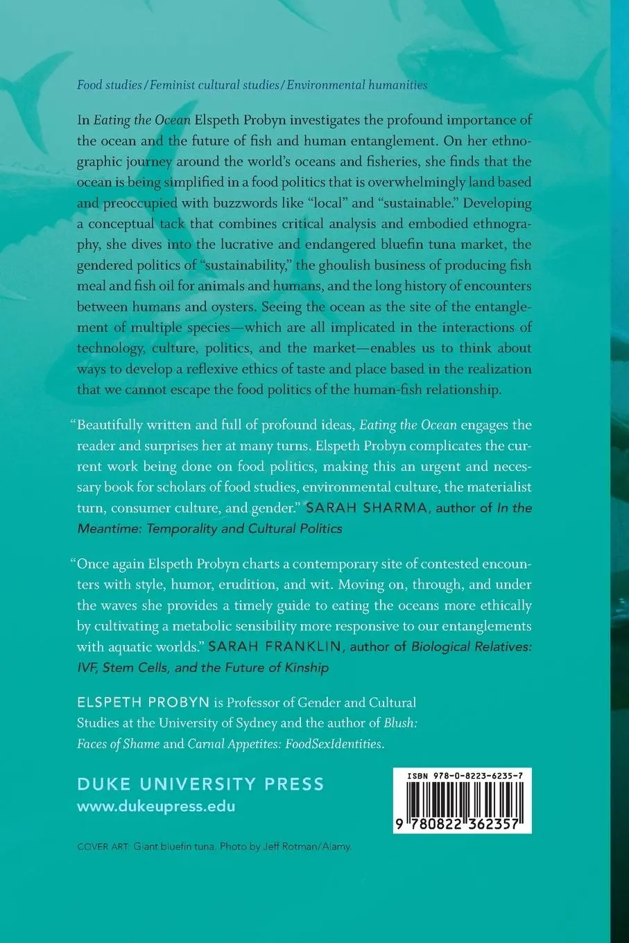 Rückseite: 9780822362357 | Eating the Ocean | Elspeth Probyn | Taschenbuch | Englisch | 2016