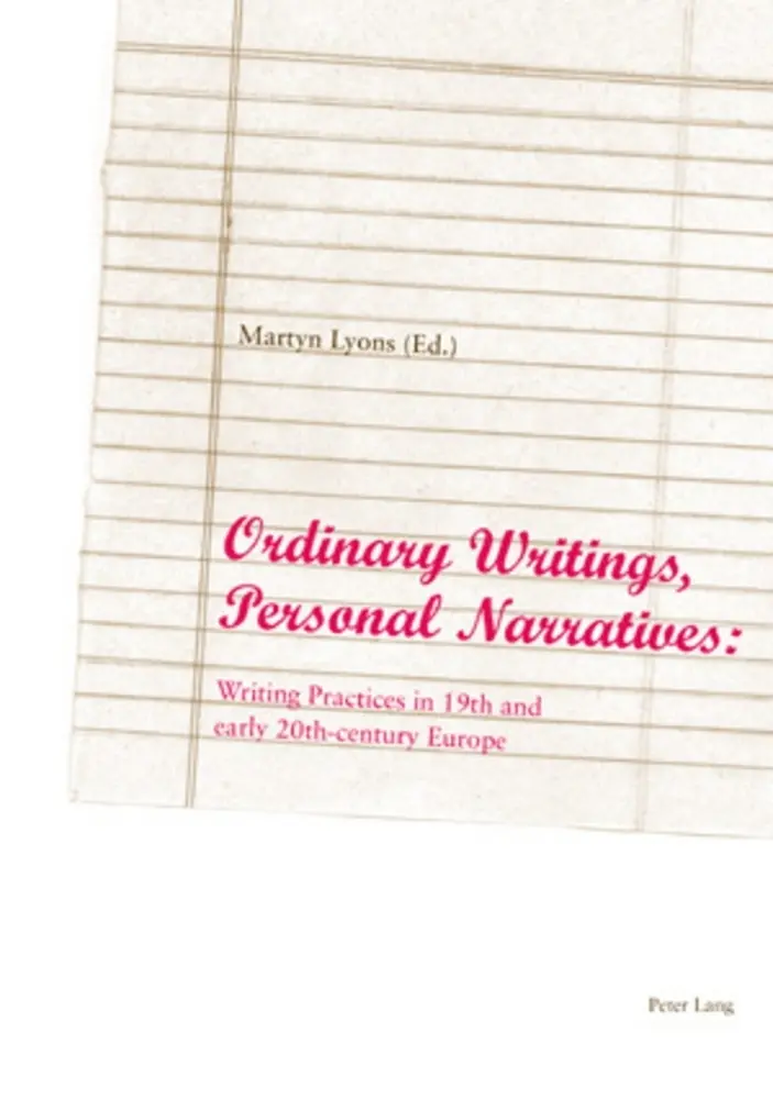 Cover: 9783039112357 | Ordinary Writings, Personal Narratives | Martyn Lyons | Taschenbuch