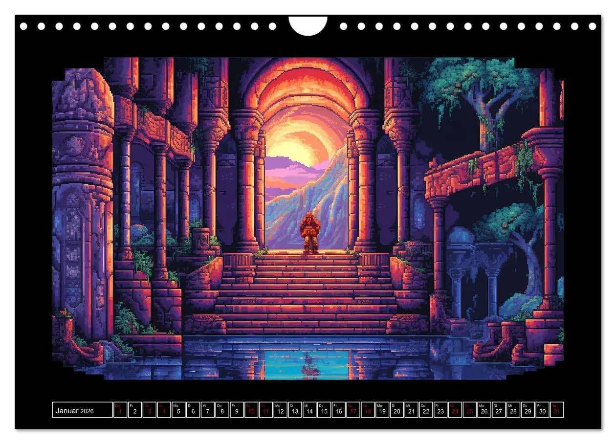 Bild: 9783457372357 | Pixel für Pixel bis Game over (Wandkalender 2026 DIN A4 quer),...