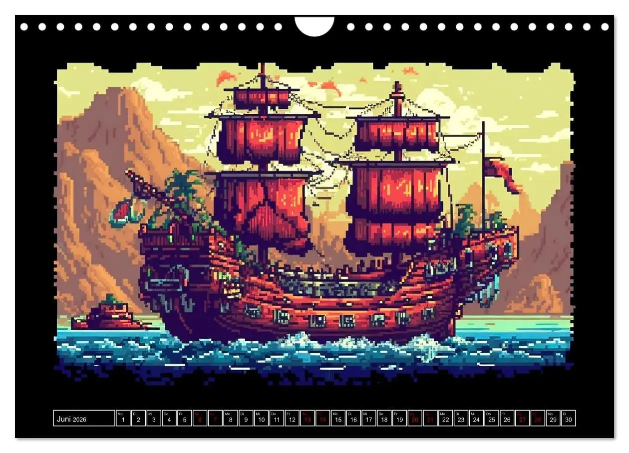 Bild: 9783457372357 | Pixel für Pixel bis Game over (Wandkalender 2026 DIN A4 quer),...