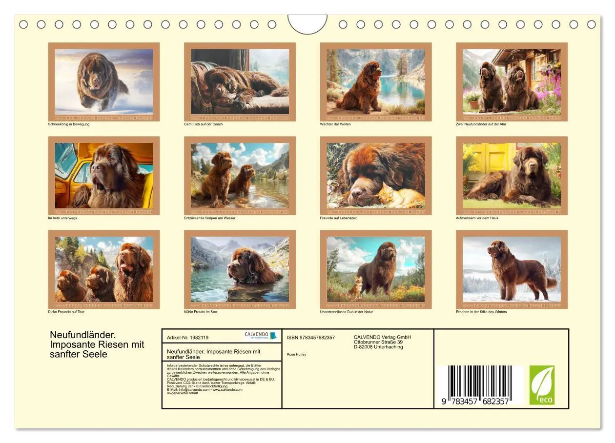 Bild: 9783457682357 | Neufundländer. Imposante Riesen mit sanfter Seele (Wandkalender...