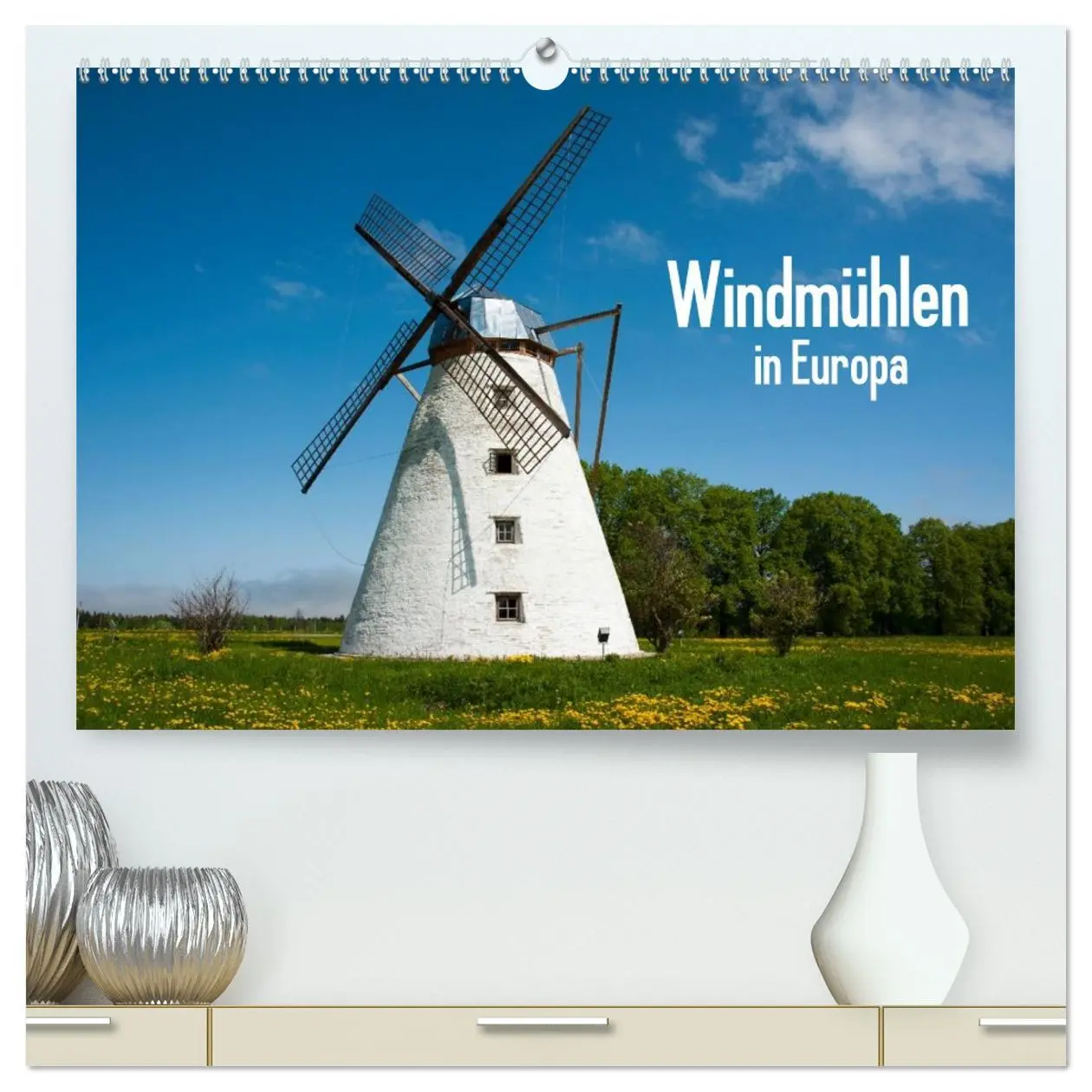Cover: 9783516222357 | Windmühlen in Europa (hochwertiger Premium Wandkalender 2026 DIN A2...