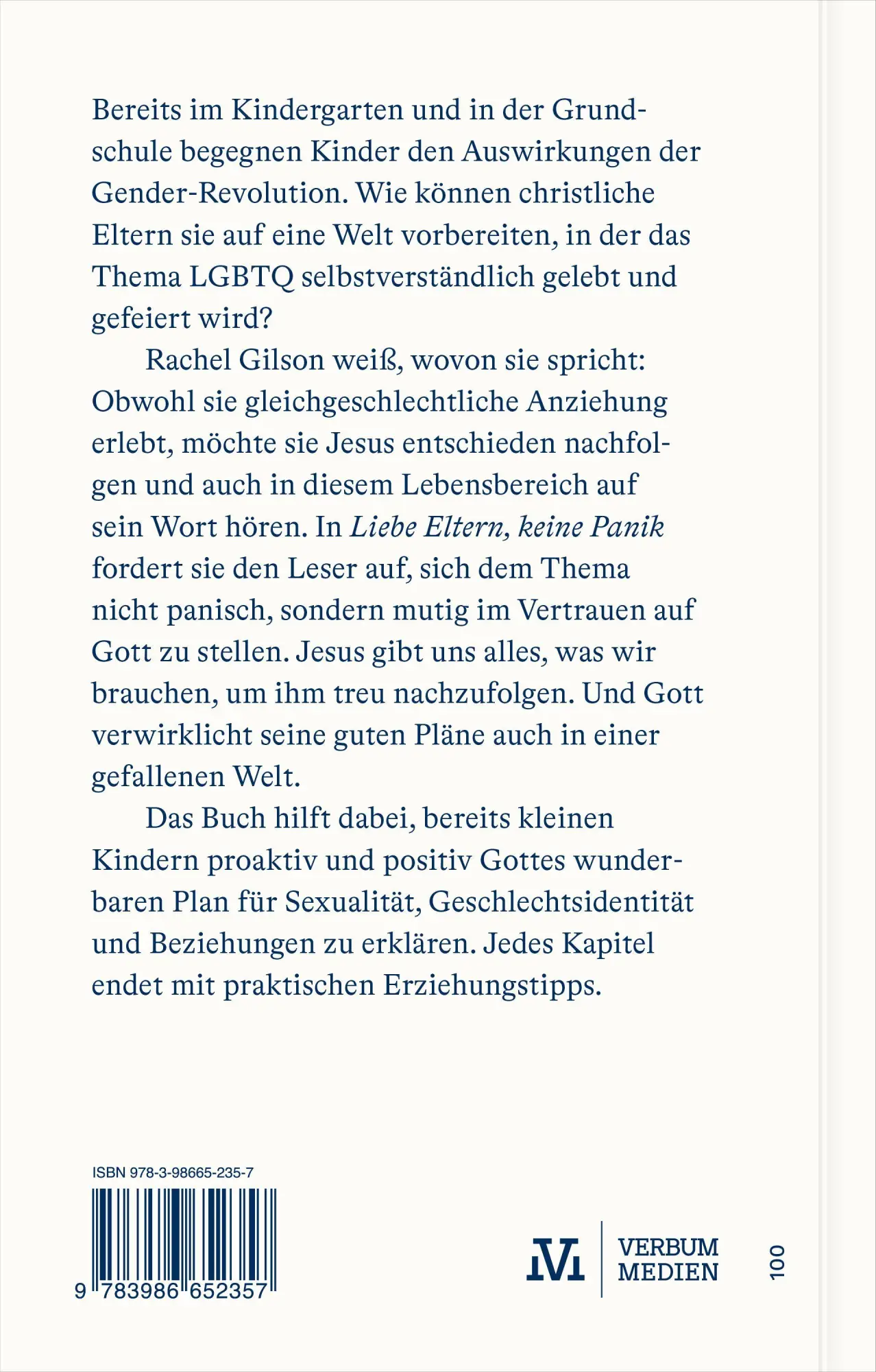 Rückseite: 9783986652357 | Liebe Eltern, keine Panik | Rachel Gilson | Taschenbuch | 152 S.