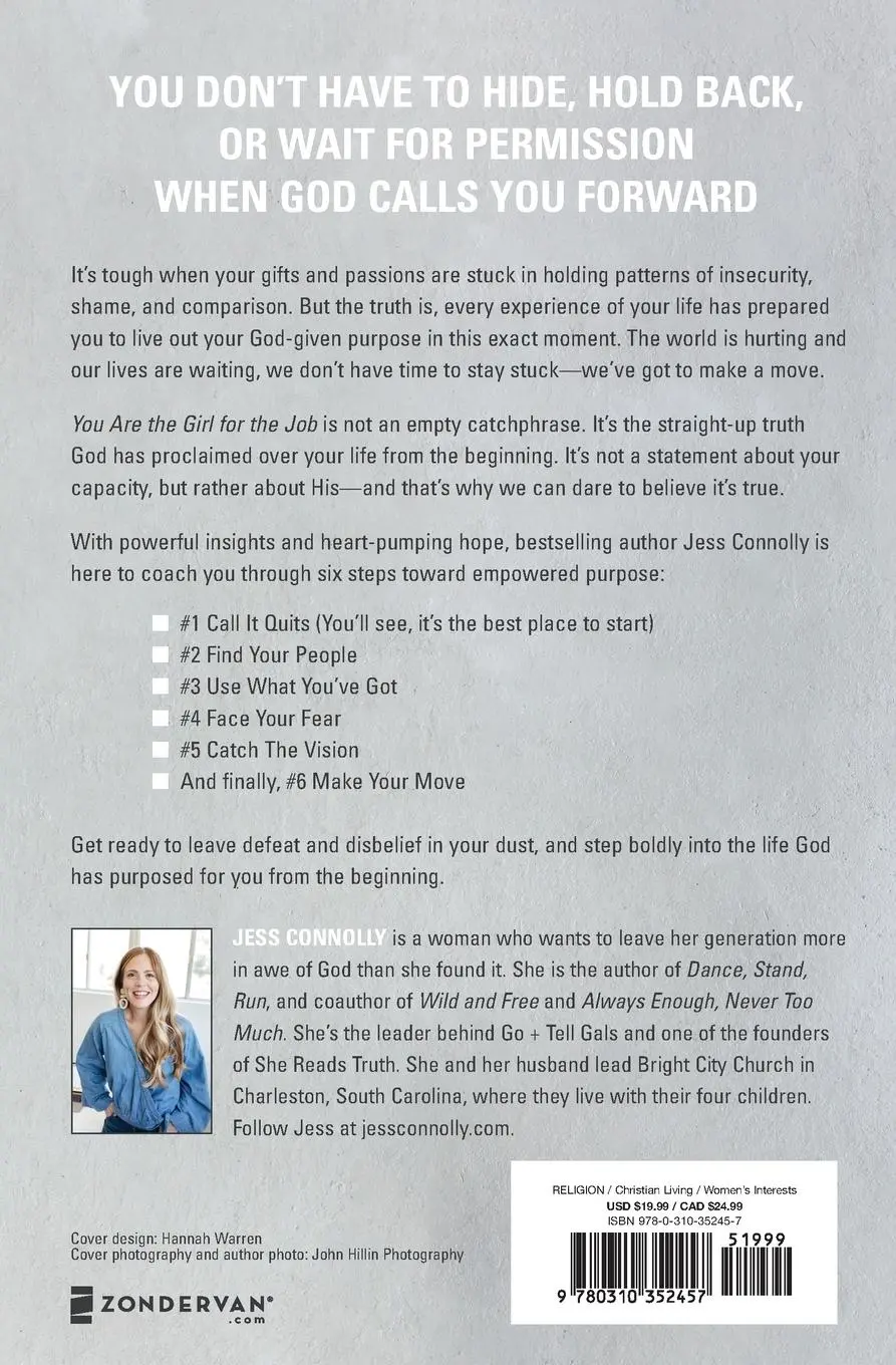 Rückseite: 9780310352457 | You Are the Girl for the Job | Daring to Believe the God Who Calls You