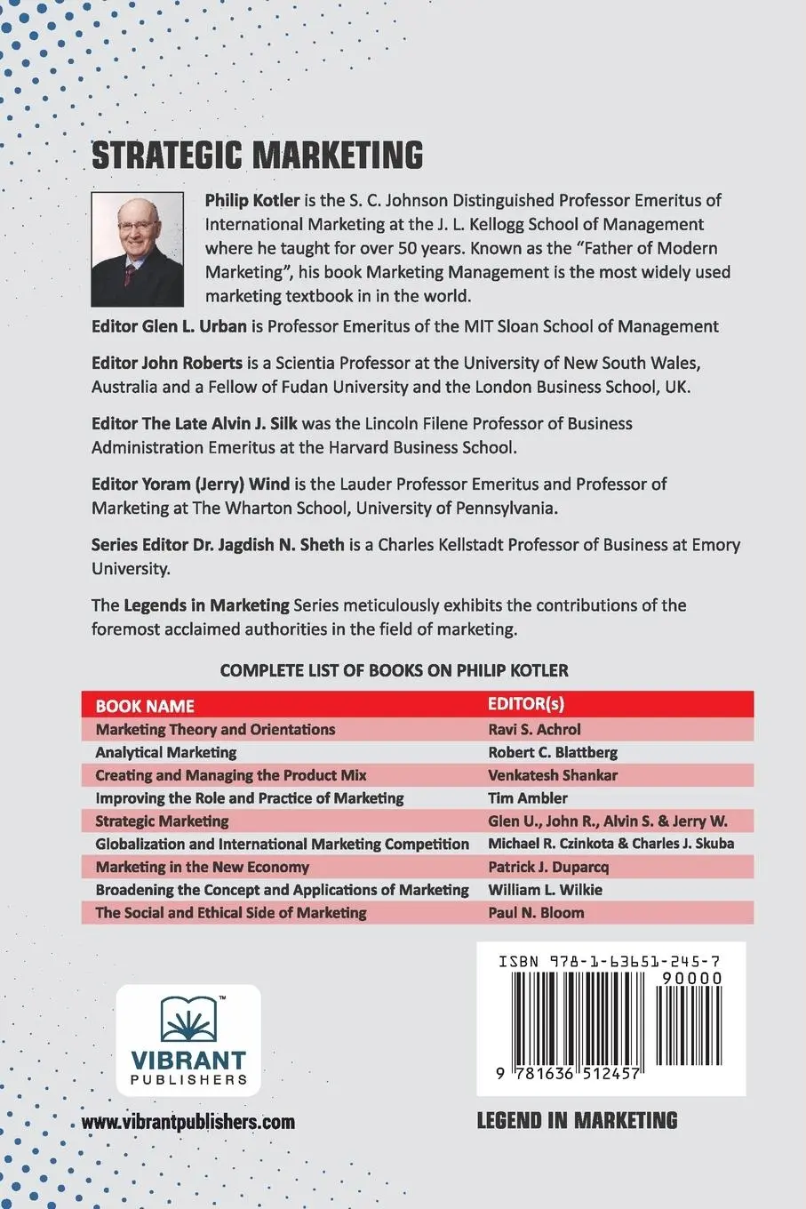 Rückseite: 9781636512457 | Strategic Marketing | Philip Kotler (u. a.) | Taschenbuch | Englisch