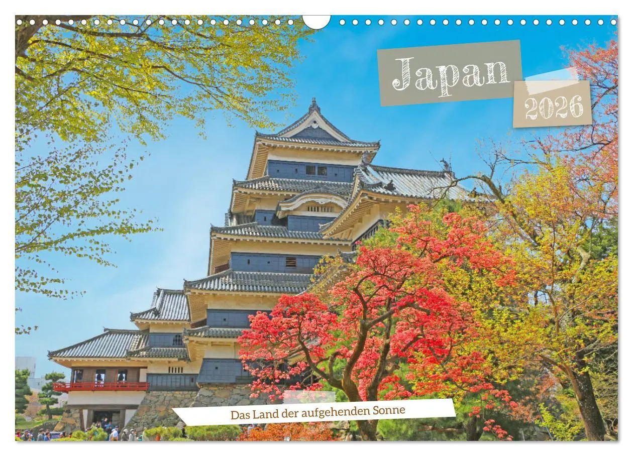 Cover: 9783457672457 | Japan das Land der aufgehenden Sonne (Wandkalender 2026 DIN A3...