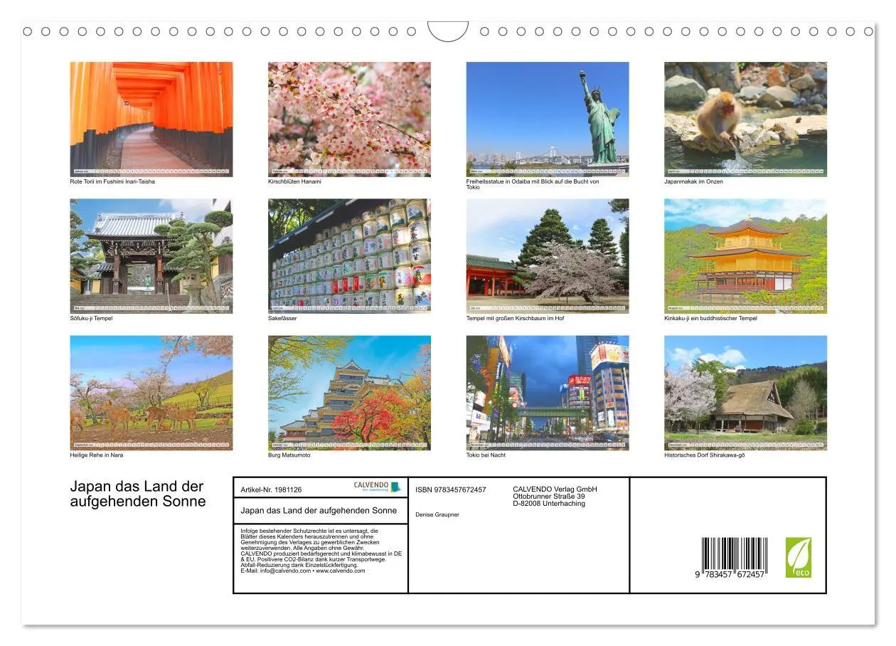 Bild: 9783457672457 | Japan das Land der aufgehenden Sonne (Wandkalender 2026 DIN A3...
