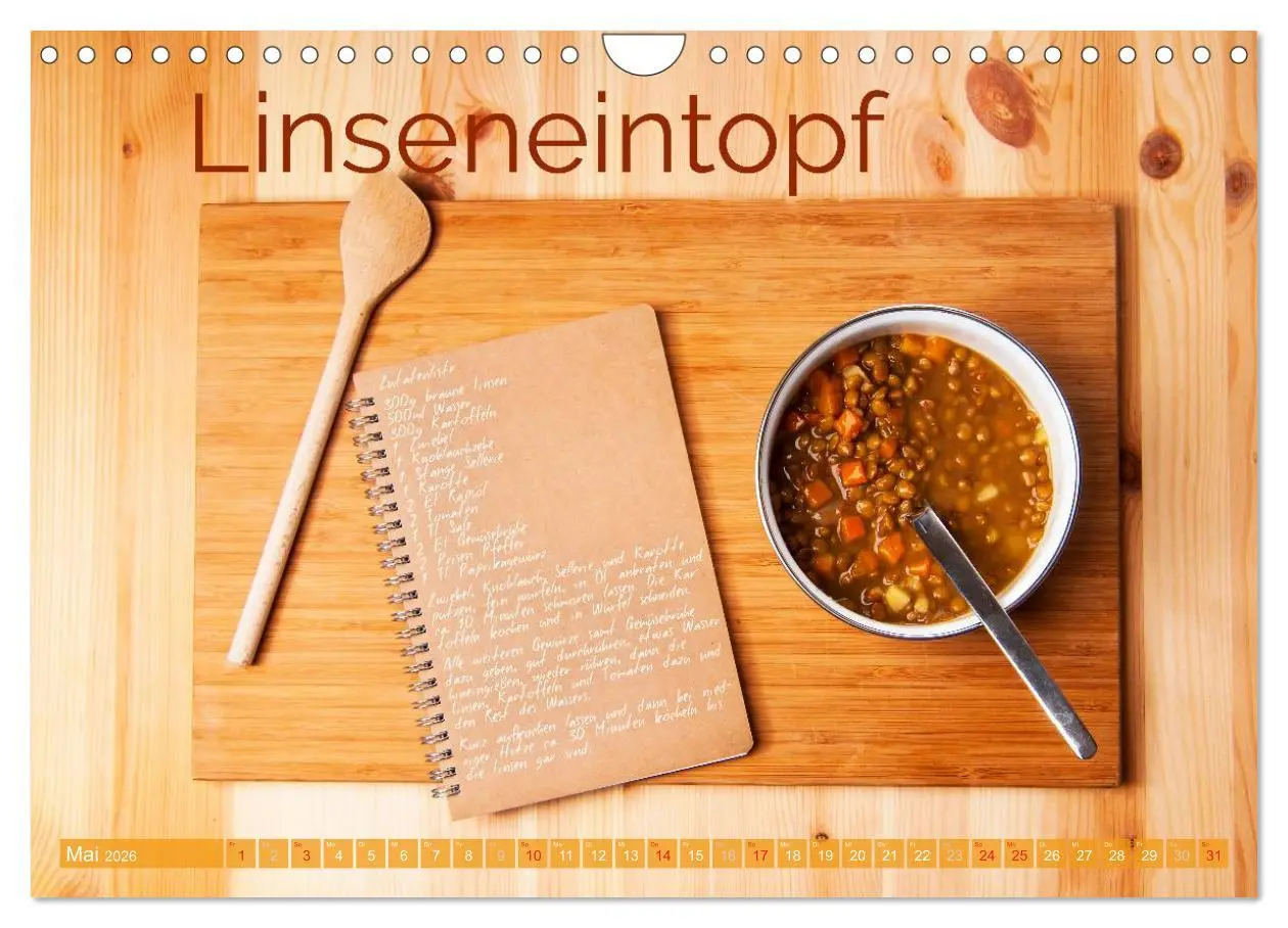 Bild: 9783457982457 | Einfache vegane Rezepte (Wandkalender 2026 DIN A4 quer), CALVENDO...