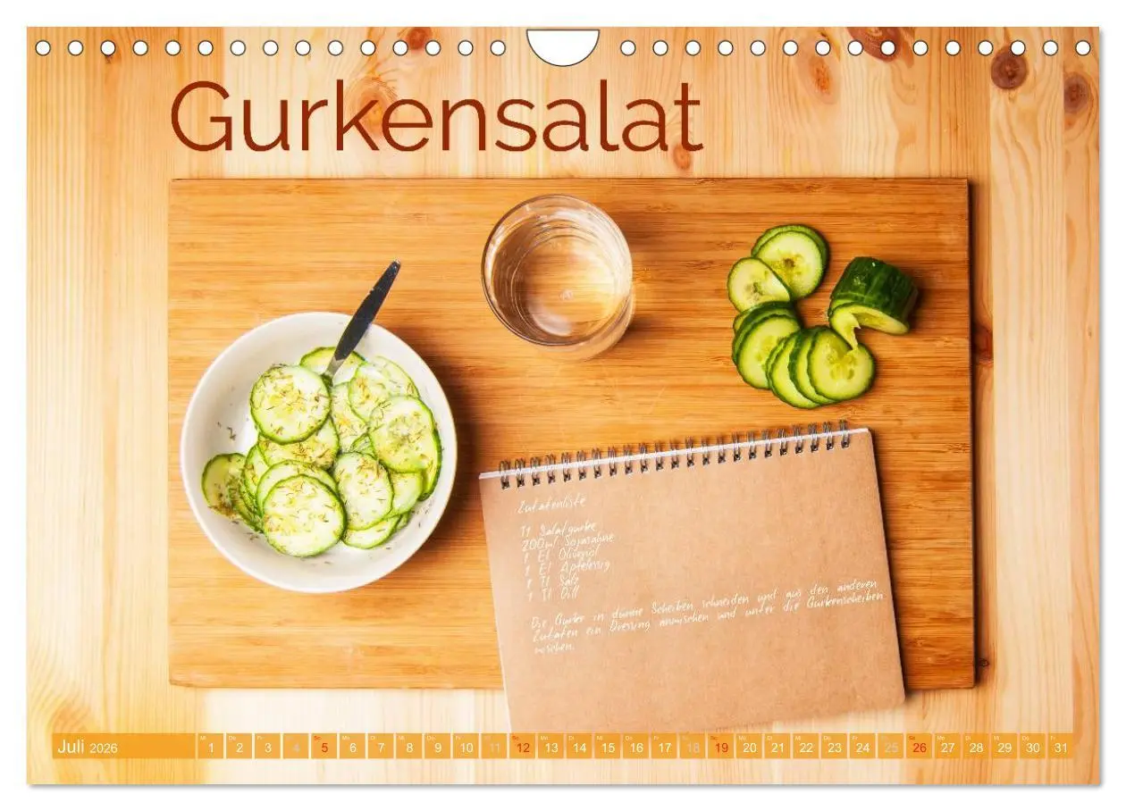 Bild: 9783457982457 | Einfache vegane Rezepte (Wandkalender 2026 DIN A4 quer), CALVENDO...