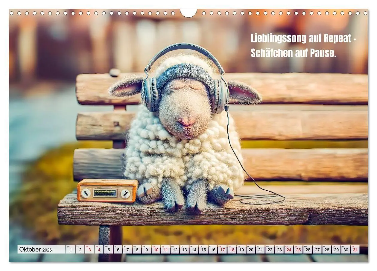 Bild: 9783516692457 | Schlaf gut, mein Schaf - Spruchkalender mit lustigen Schaf-Bildern...