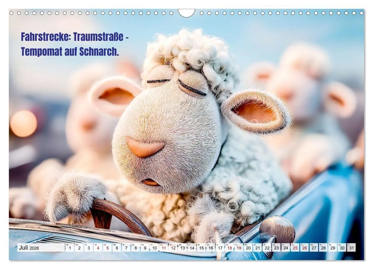 Bild: 9783516692457 | Schlaf gut, mein Schaf - Spruchkalender mit lustigen Schaf-Bildern...
