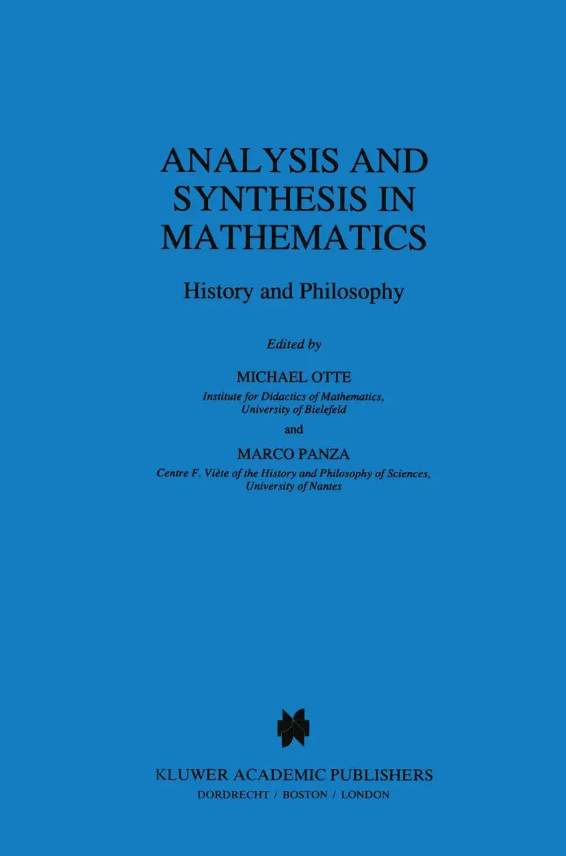 Cover: 9781402002557 | Analysis and Synthesis in Mathematics | History and Philosophy | Buch