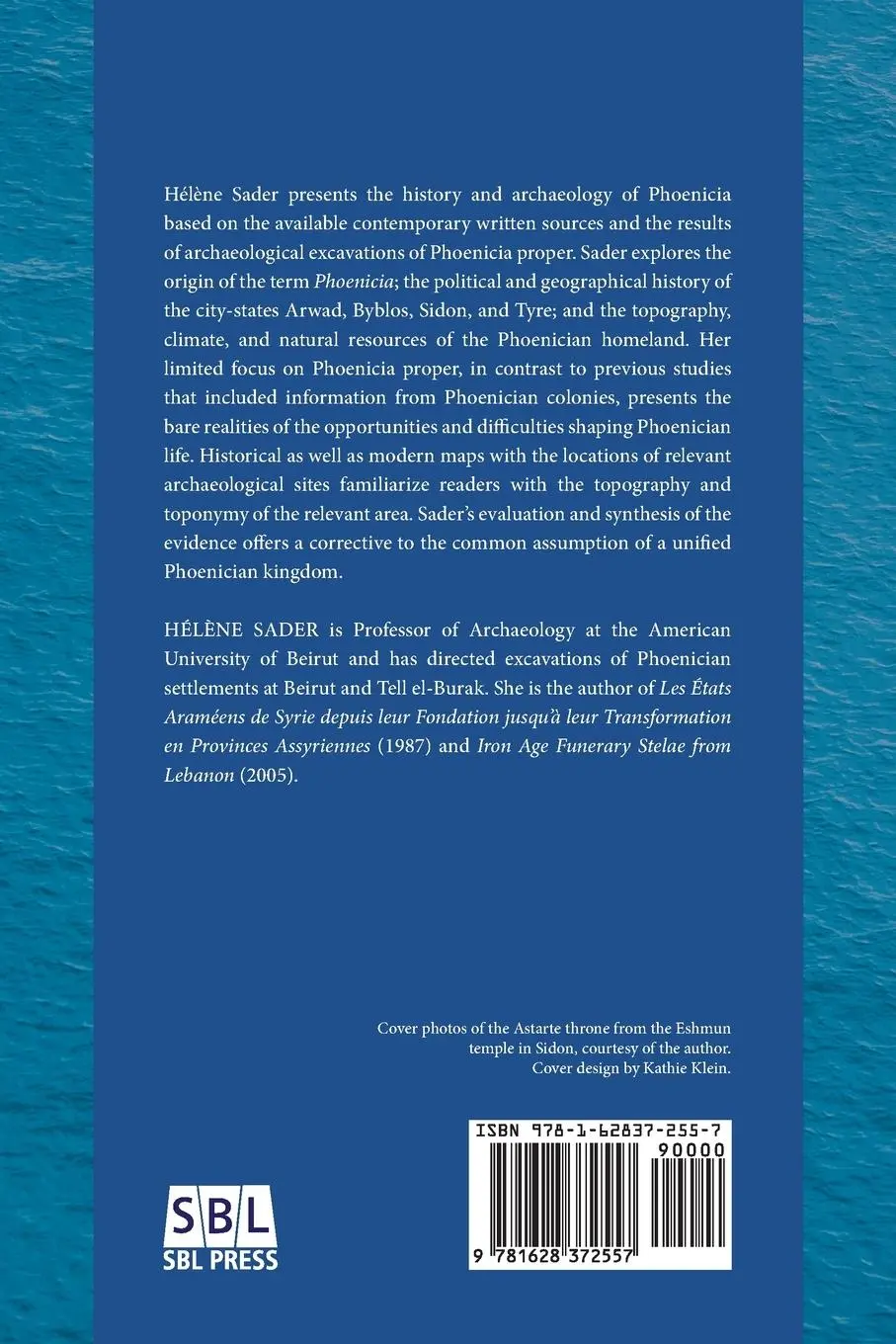 Rückseite: 9781628372557 | The History and Archaeology of Phoenicia | Hélène Sader | Taschenbuch