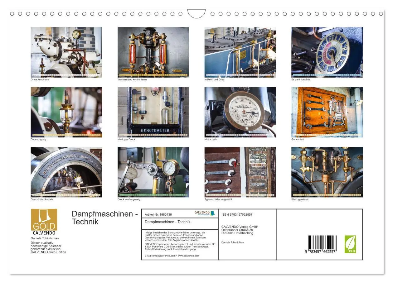 Bild: 9783457662557 | Dampfmaschinen - Technik (Wandkalender 2026 DIN A3 quer), CALVENDO...