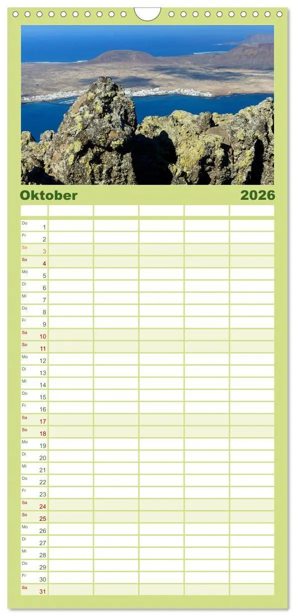 Bild: 9783516512557 | Familienplaner 2026 - Vulkaninsel Lanzarote mit 5 Spalten...