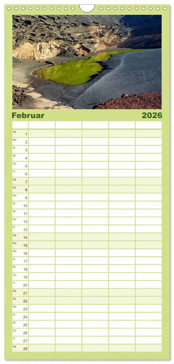 Bild: 9783516512557 | Familienplaner 2026 - Vulkaninsel Lanzarote mit 5 Spalten...