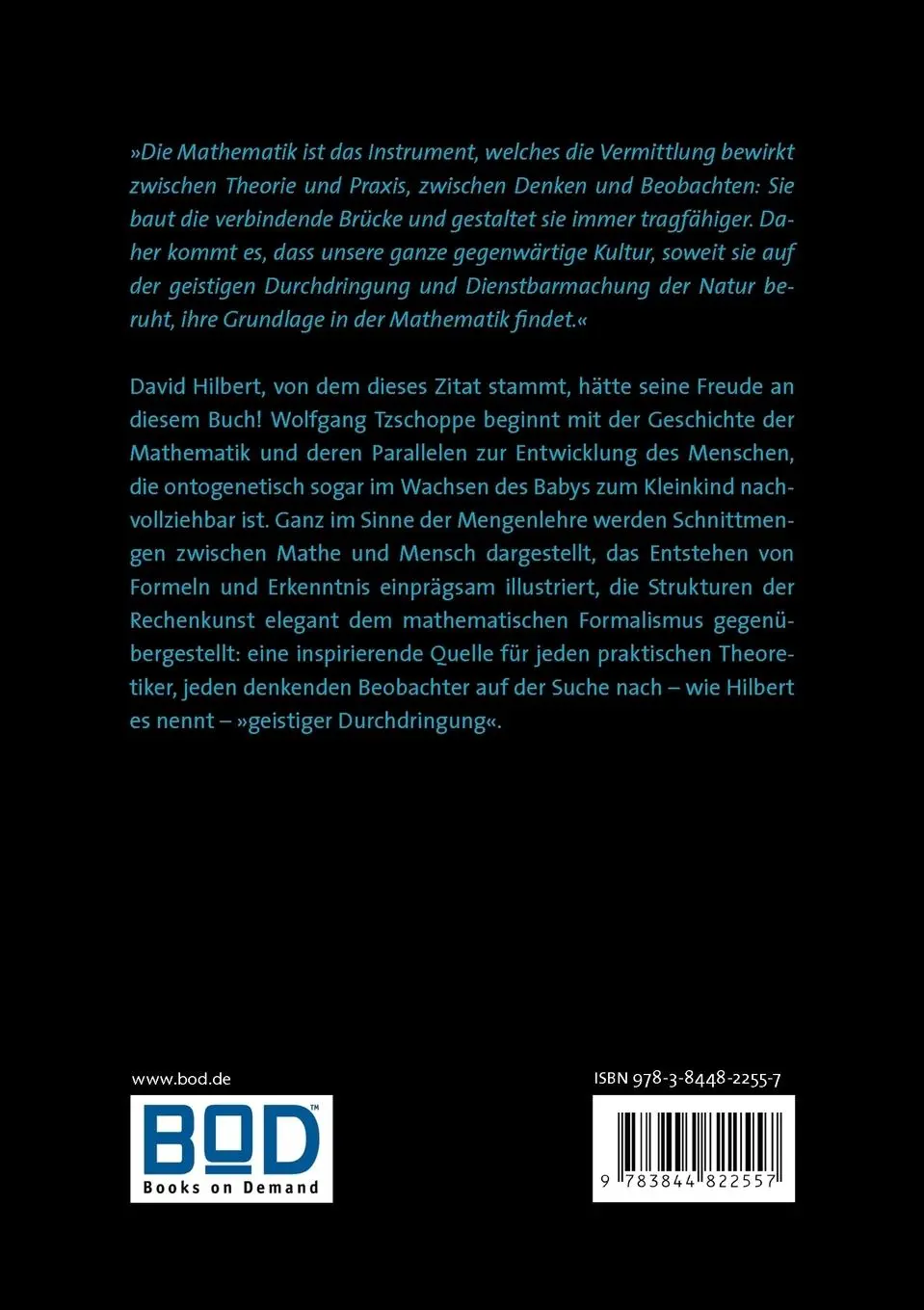 Rückseite: 9783844822557 | Struktur der Mathematik - Mathematik der Strukturen | Tzschoppe | Buch