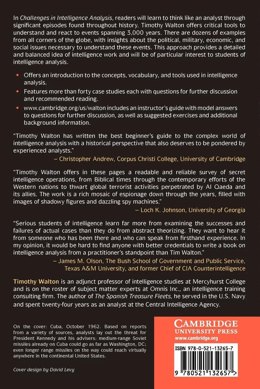 Rückseite: 9780521132657 | Challenges in Intelligence Analysis | Timothy R. Walton | Taschenbuch