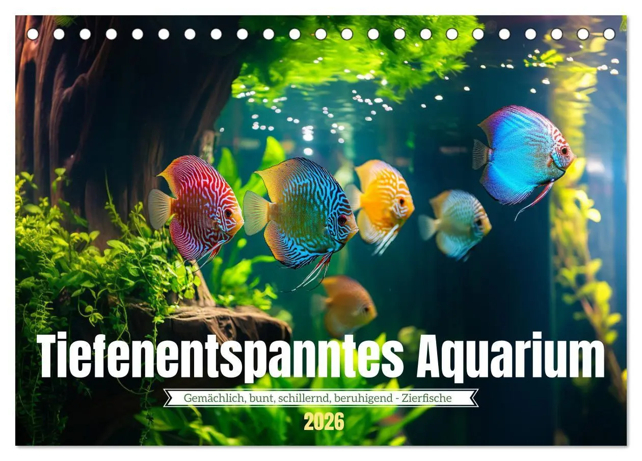 Cover: 9783457272657 | Tiefenentspanntes Aquarium (Tischkalender 2026 DIN A5 quer),...