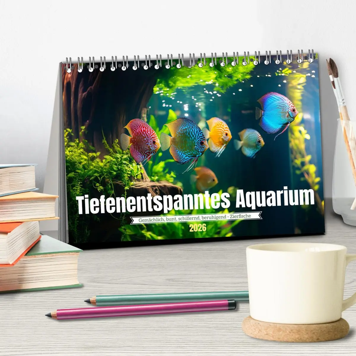 Bild: 9783457272657 | Tiefenentspanntes Aquarium (Tischkalender 2026 DIN A5 quer),...