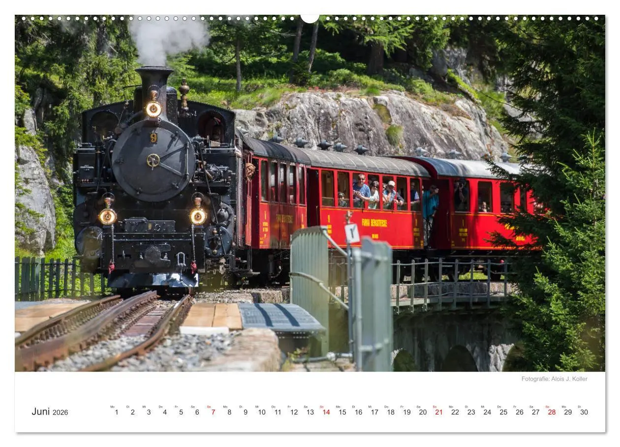 Bild: 9783457892657 | Dampfbahn Furka 2026 (Wandkalender 2026 DIN A2 quer), CALVENDO...