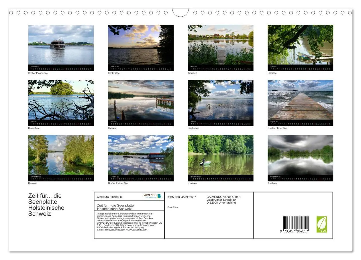 Bild: 9783457962657 | Zeit für... die Seenplatte Holsteinische Schweiz (Wandkalender 2026...