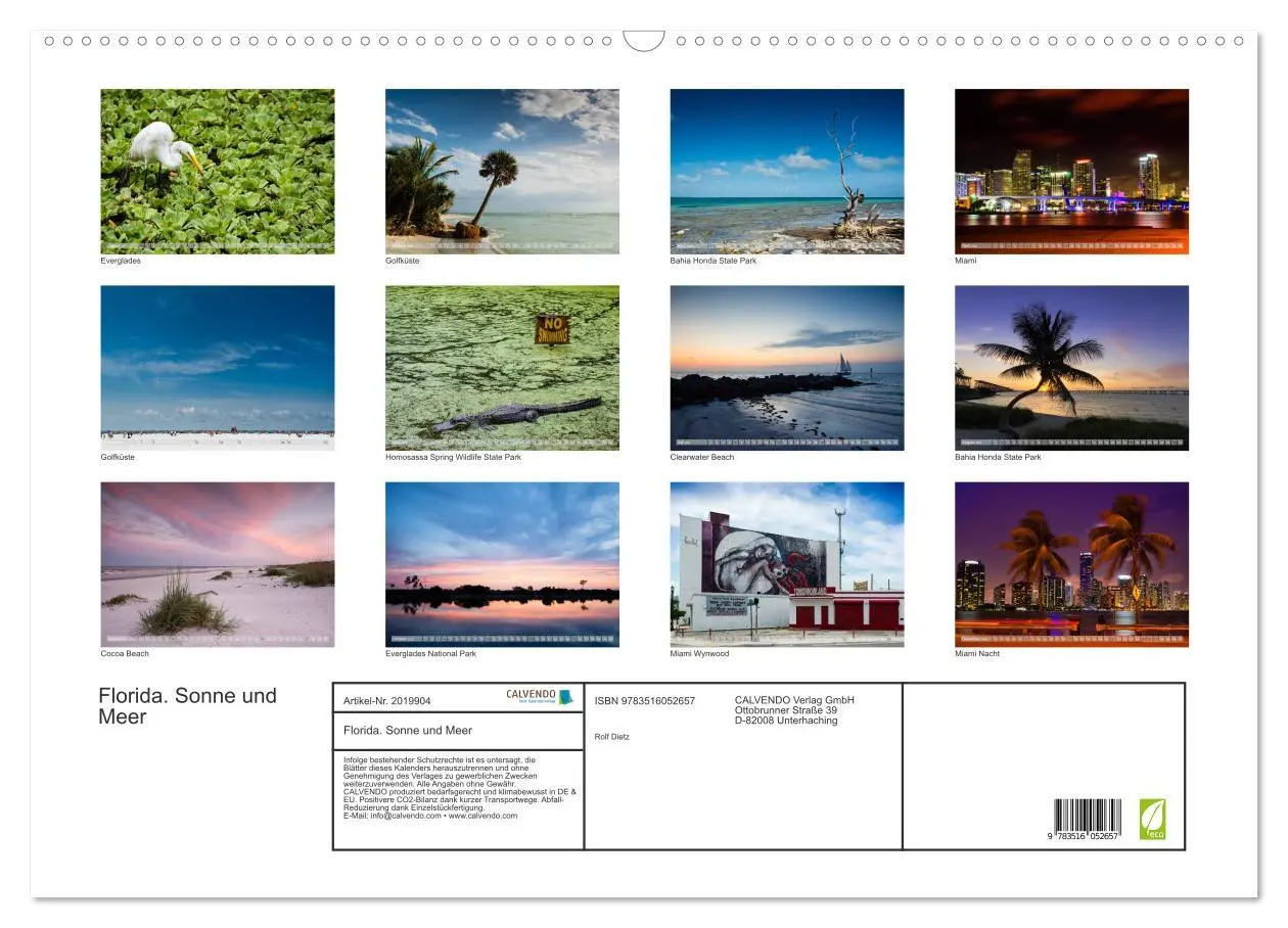 Bild: 9783516052657 | Florida. Sonne und Meer (Wandkalender 2026 DIN A2 quer), CALVENDO...
