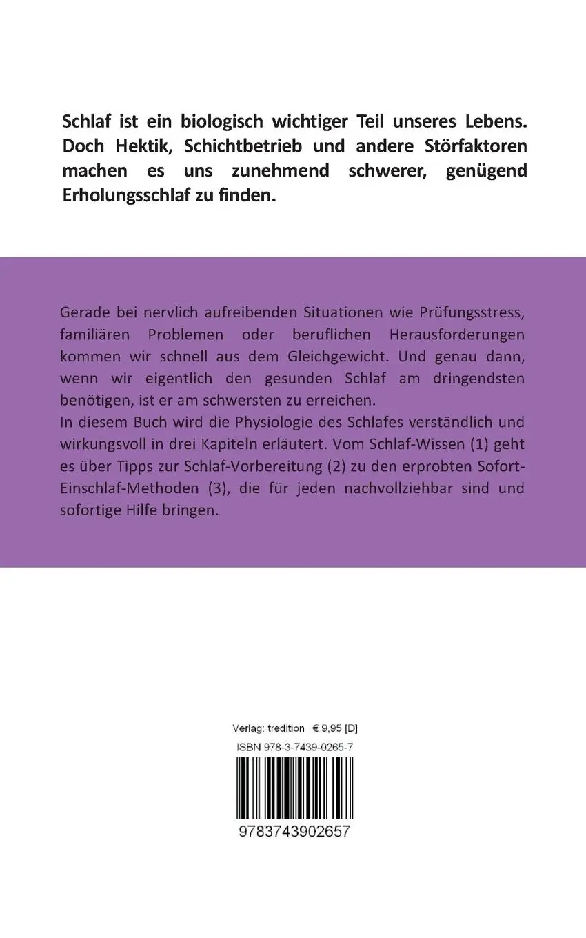 Rückseite: 9783743902657 | Einschlaf Tipps, die auch in einer 24/7 Welt wirken | Kampmann (u. a.)